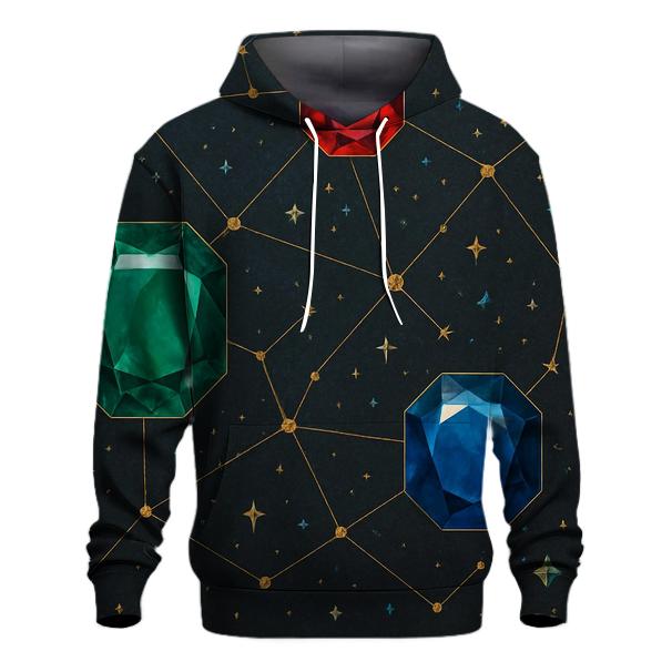 Gem Constellation Map printed hoodies