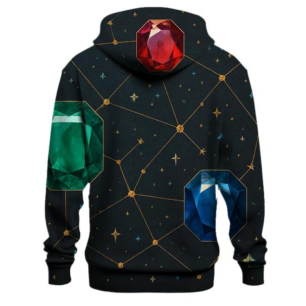 Gem Constellation Map printed hoodies