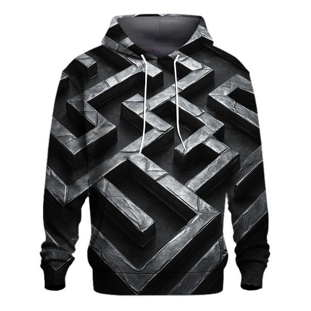 Mirror Gleam Labyrinth printed hoodies