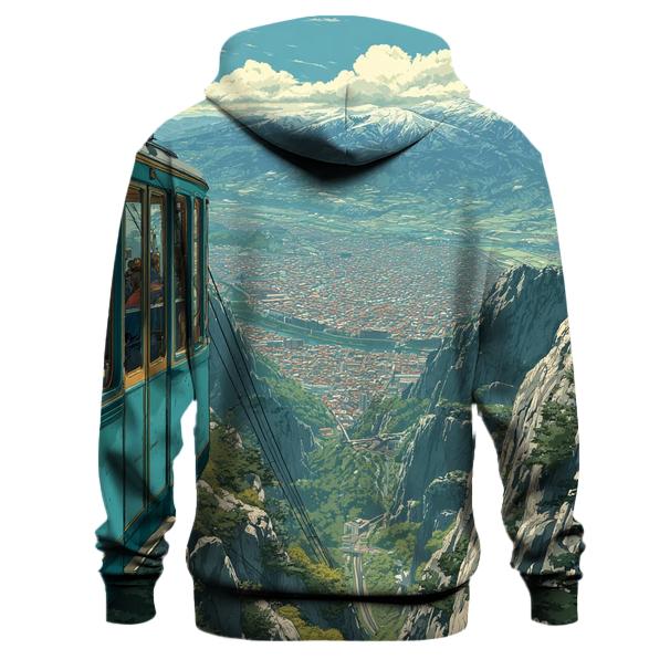Mountain Cable Car Overlook zip-up hoodies