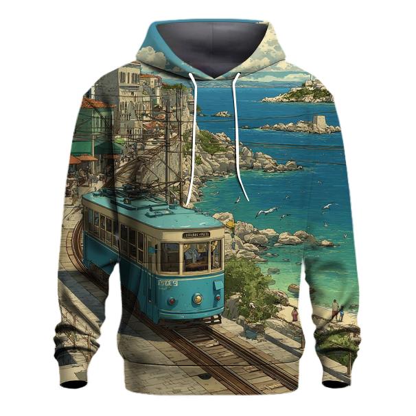Coastal Tramway Vista printed hoodies