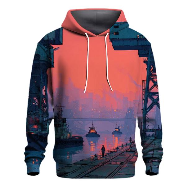 Industrial Harbor Dawn hoodie styles