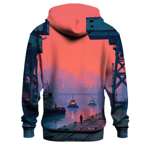 Industrial Harbor Dawn hoodie styles