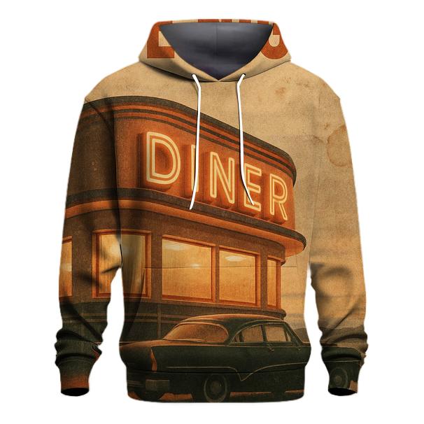 Sepia Roadside Diner Poster graphic hoodies