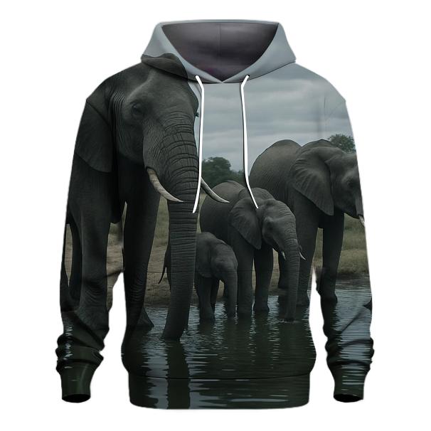 Shade Pool Vigil African Elephant premium hoodies