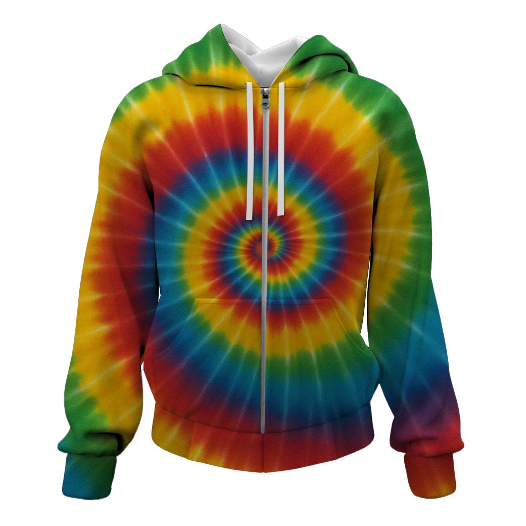 Rainbow Spiral Panel hoodie trends