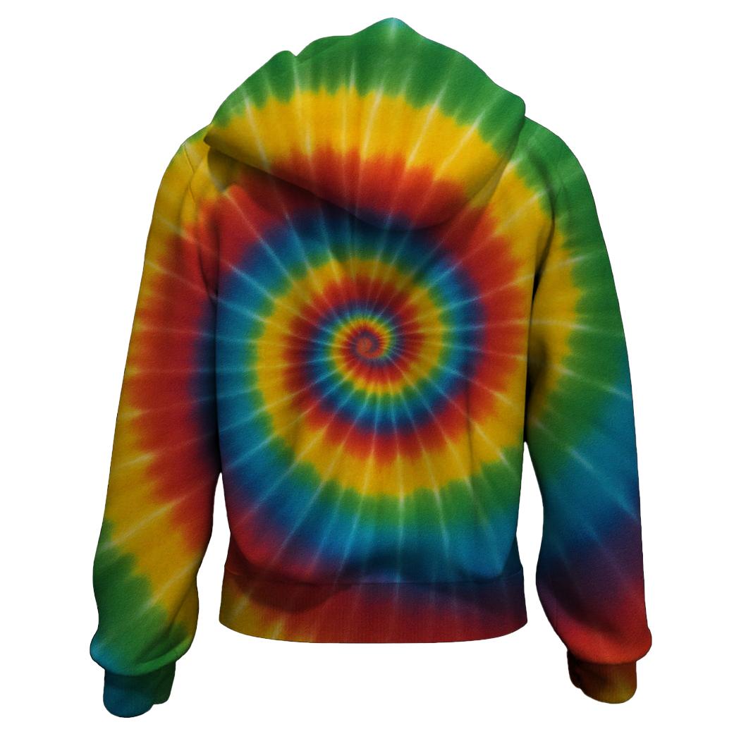 Rainbow Spiral Panel hoodie trends