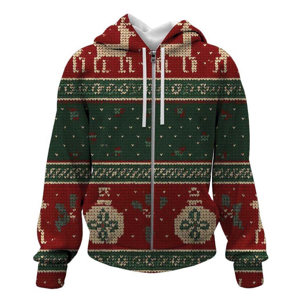 Reindeer Sweater Staircase Design graphic hoodies