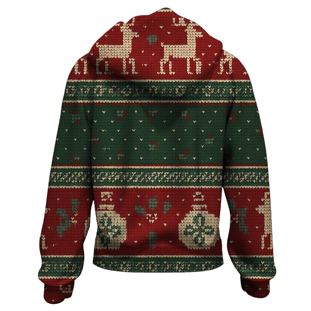 Reindeer Sweater Staircase Design graphic hoodies