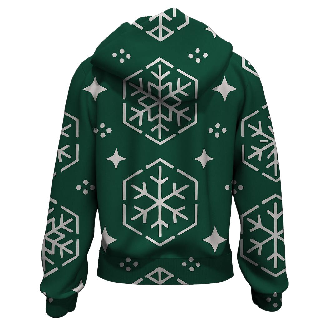 Nordic Snowflake Grid hoodie trends
