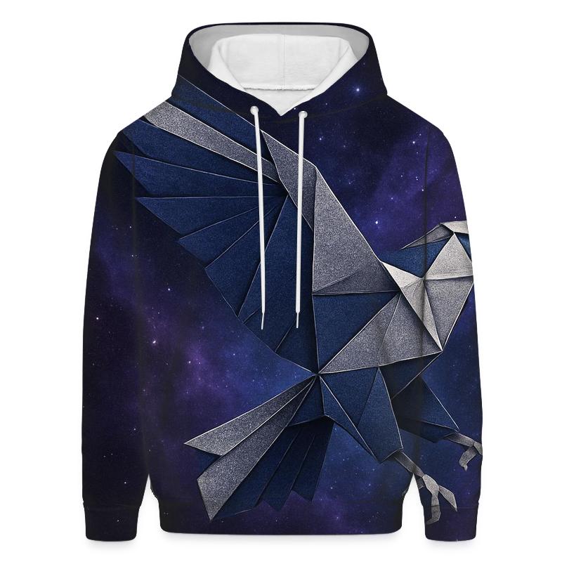 Celestial Origami Falcon zip-up hoodies
