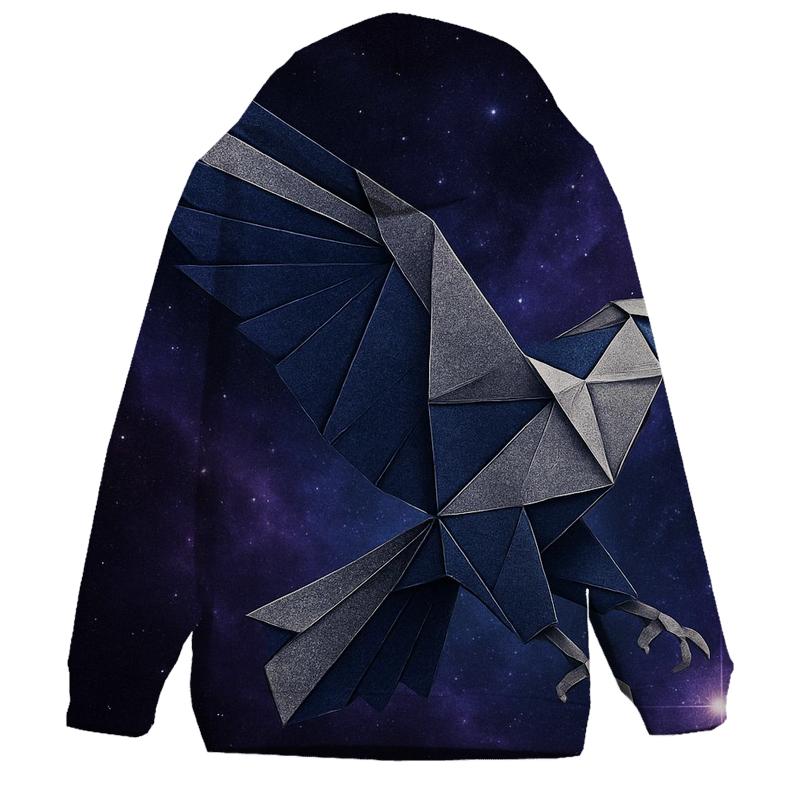 Celestial Origami Falcon zip-up hoodies