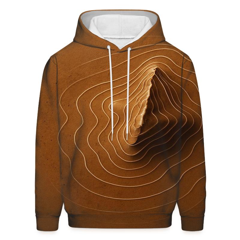 Crema Topography Map zip-up hoodies
