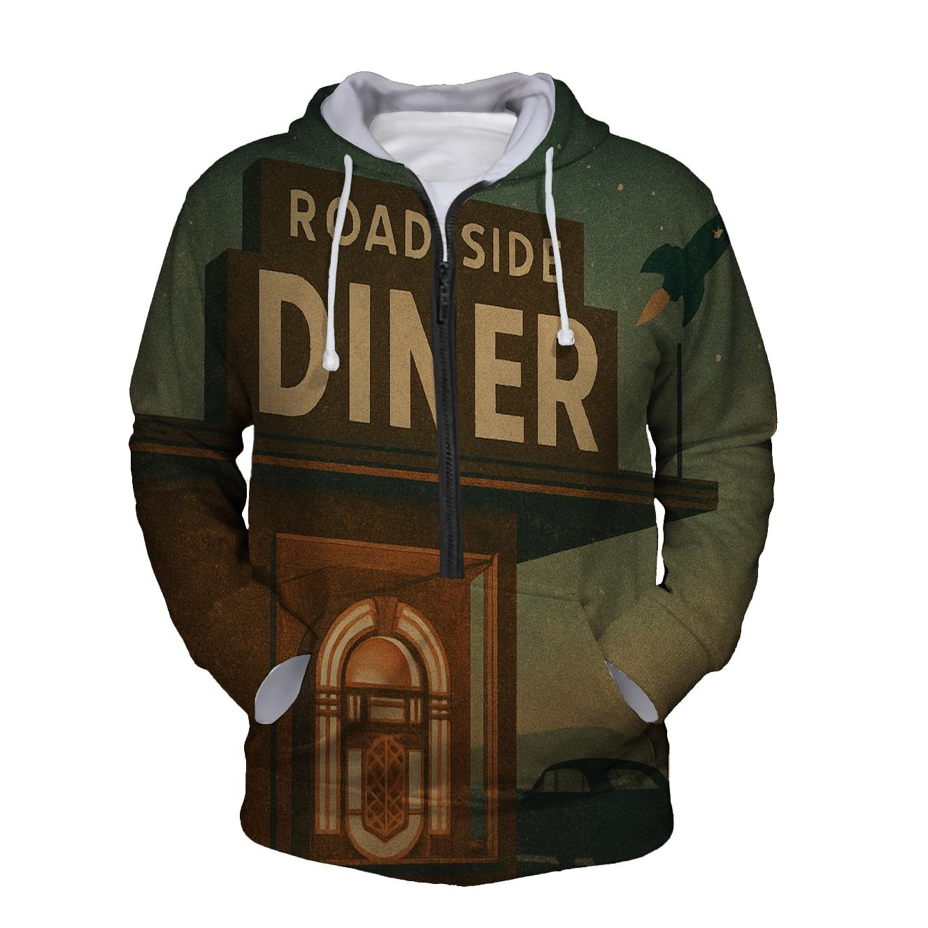 Vintage Astro Diner Poster custom hoodies
