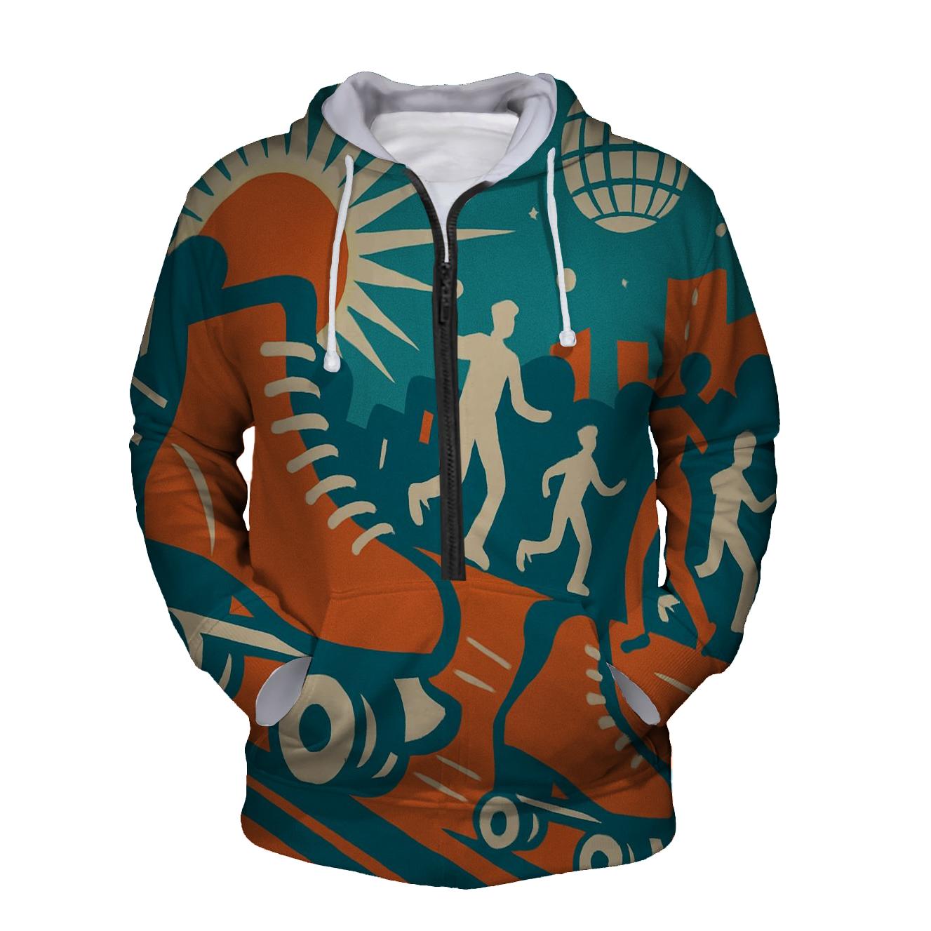 Sunburst Roller Disco hoodies fashion