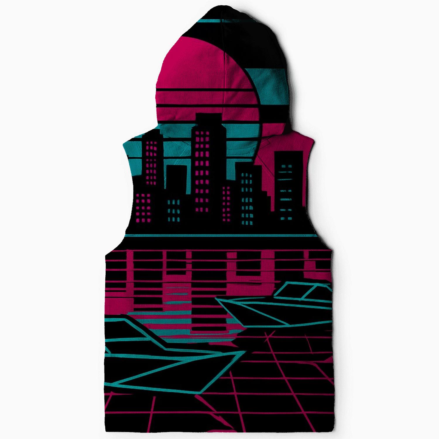 Neon Skyline Cruise graphic hoodies