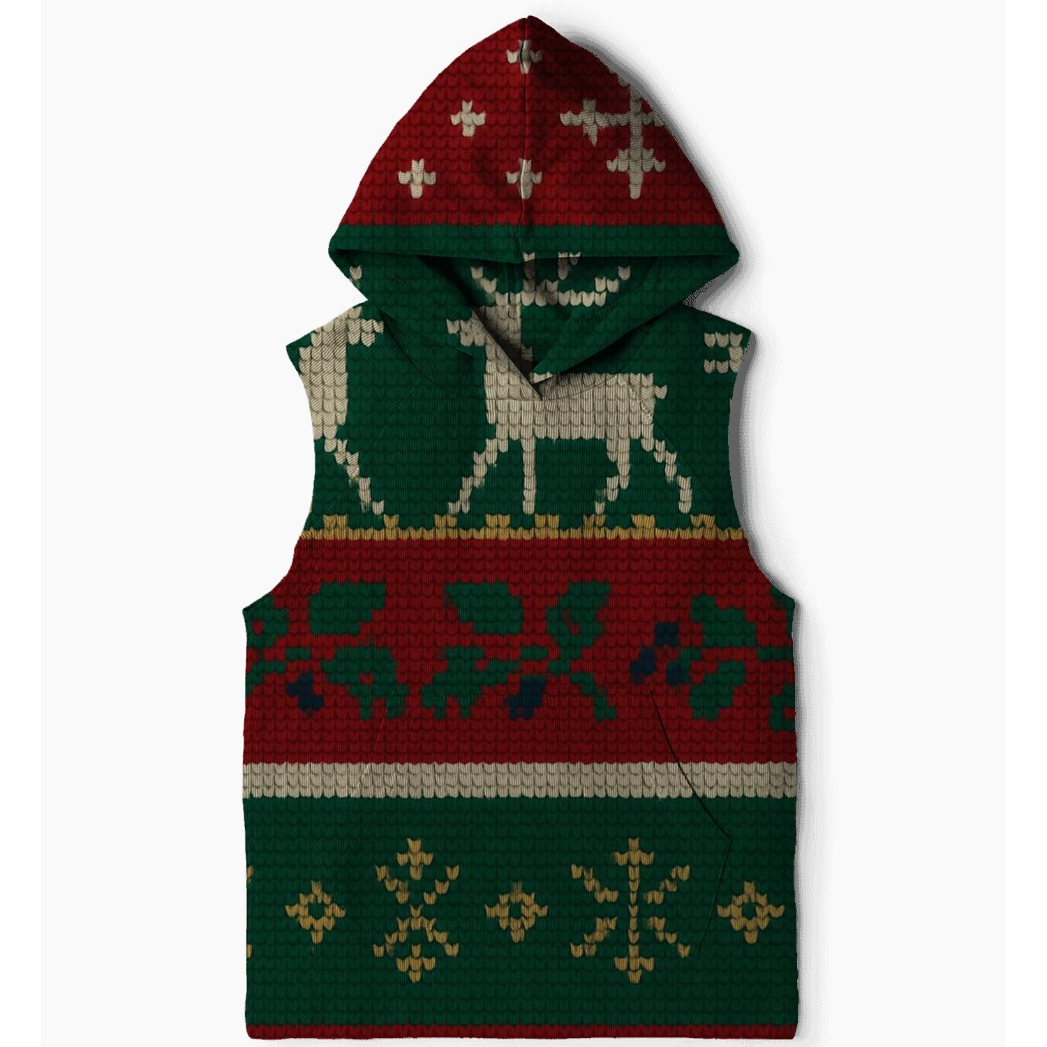 Tinsel Reindeer Skyline Design printed hoodies