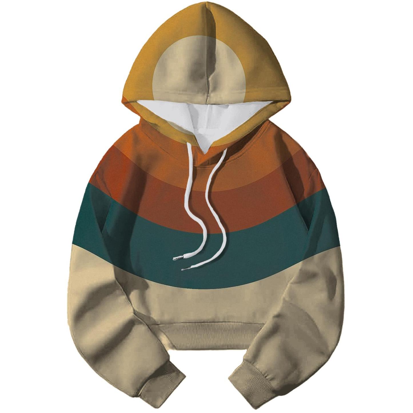 Sunset Vinyl Waves zip-up hoodies