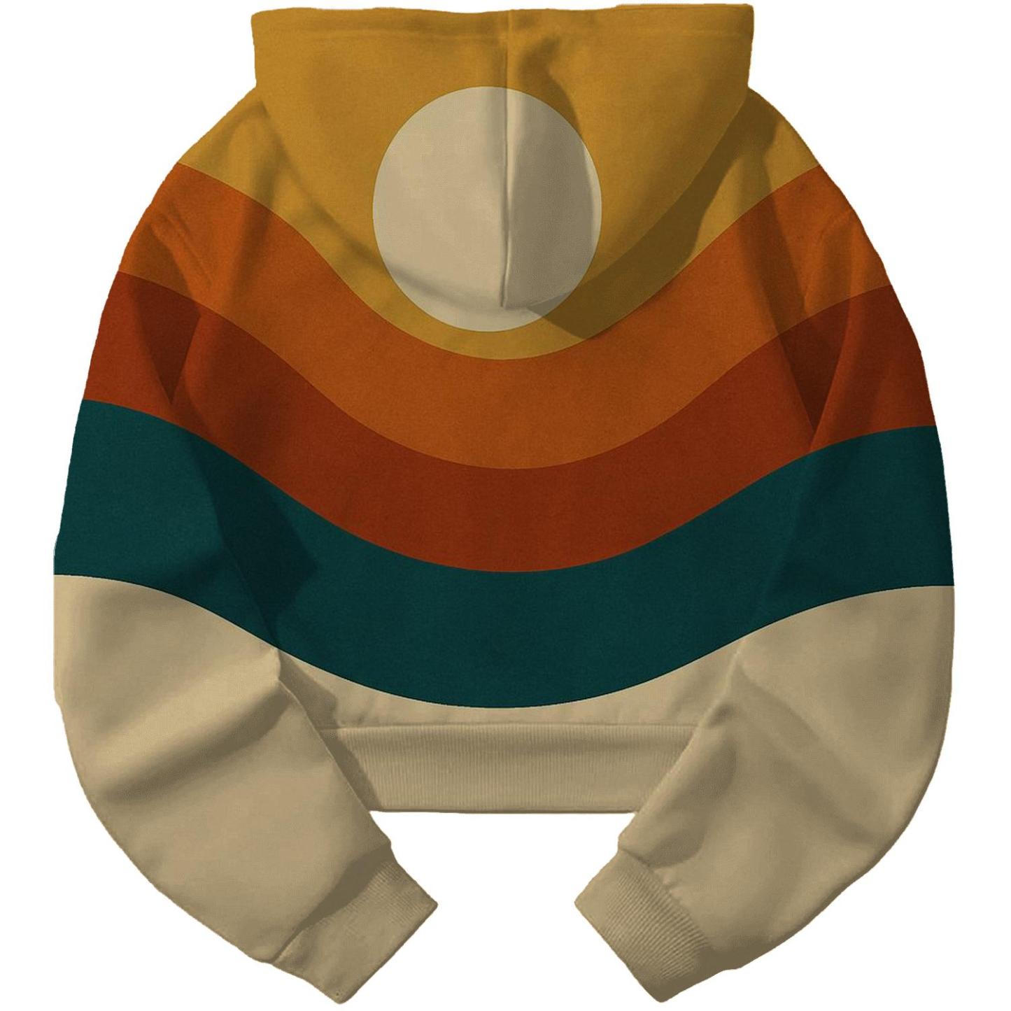 Sunset Vinyl Waves zip-up hoodies
