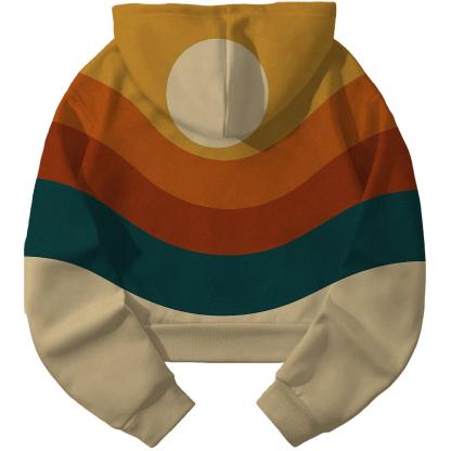 Sunset Vinyl Waves zip-up hoodies