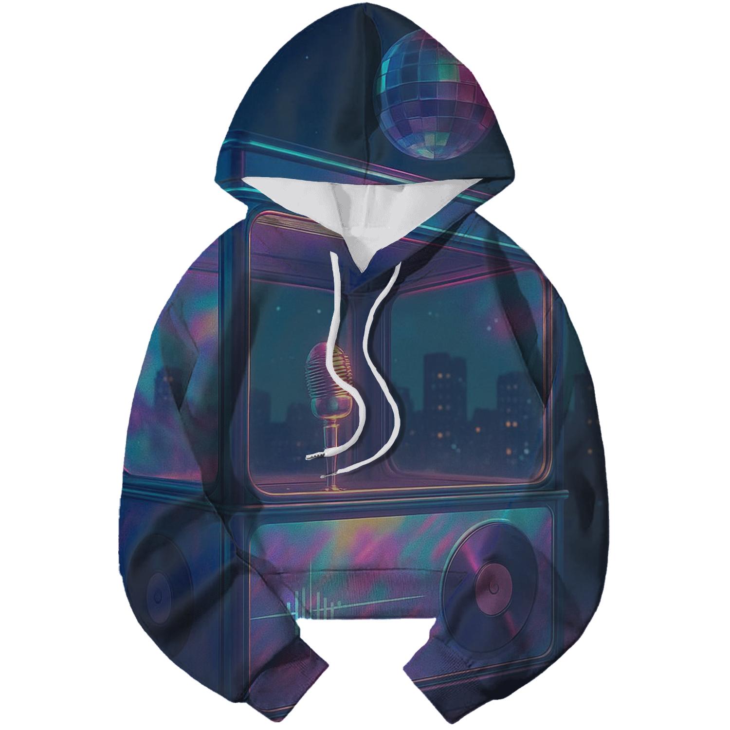 Holographic Karaoke Booth custom hoodies