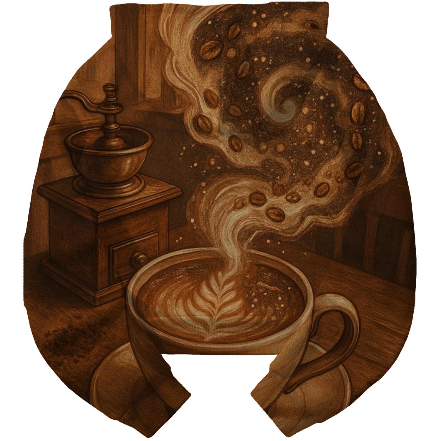 Latte Nebula Swirl hoodie designs