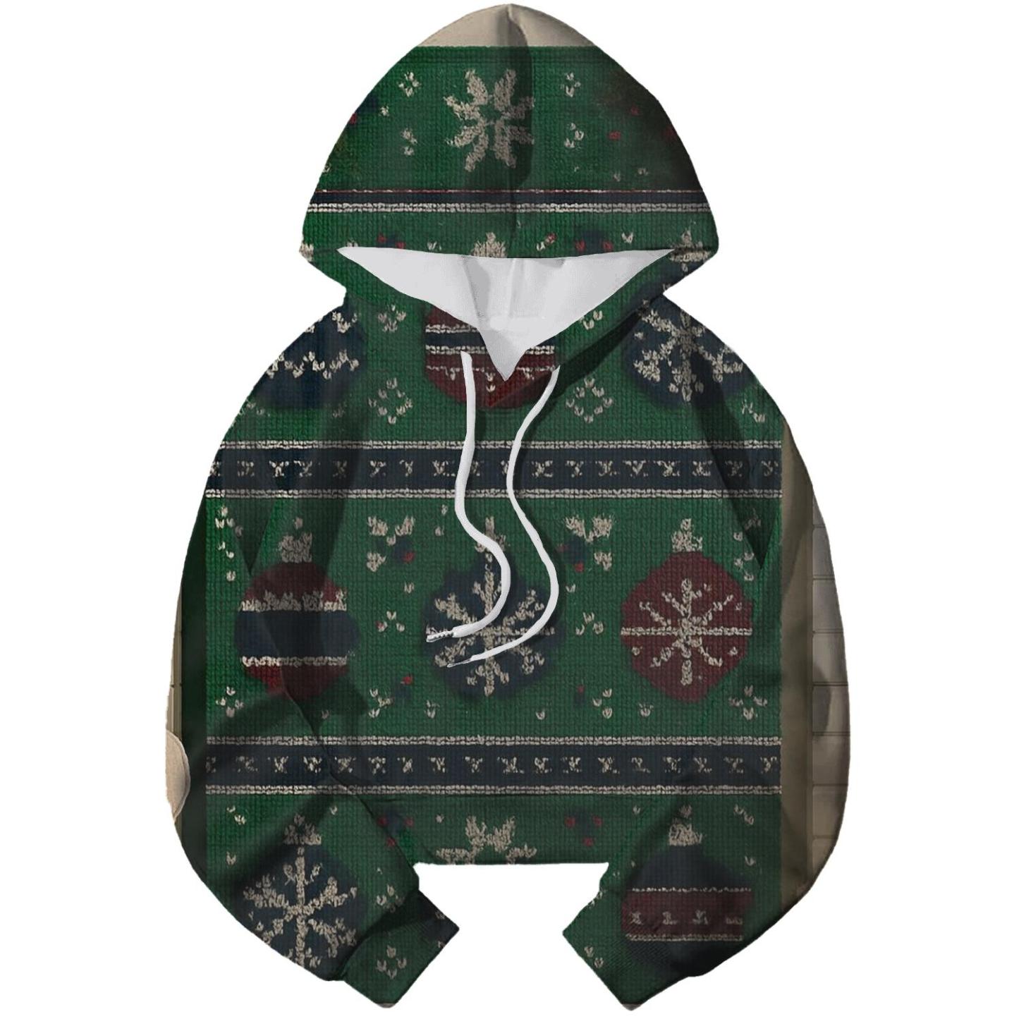Ornament Snowflake Patchwork Design custom hoodies