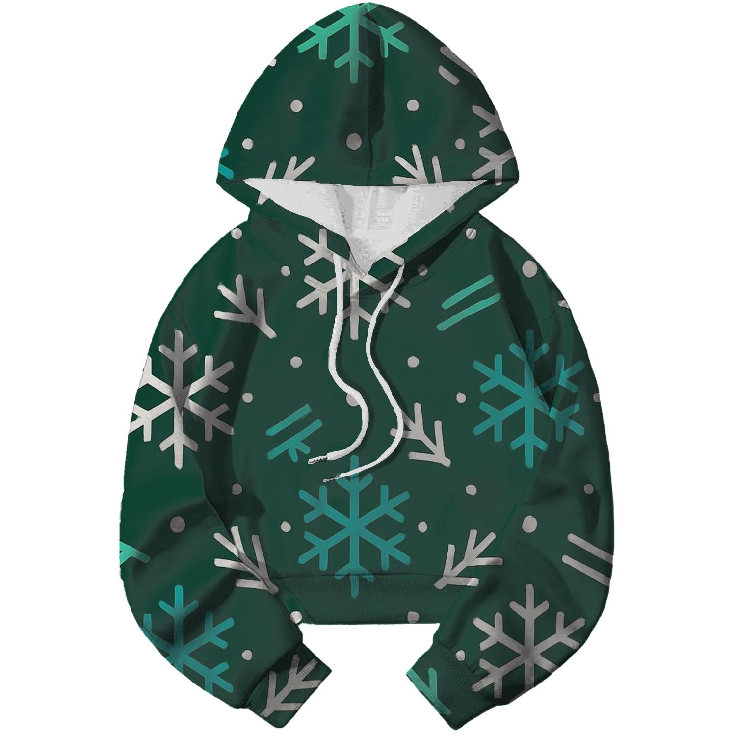 Cosmic Snowflake Pattern zip-up hoodies