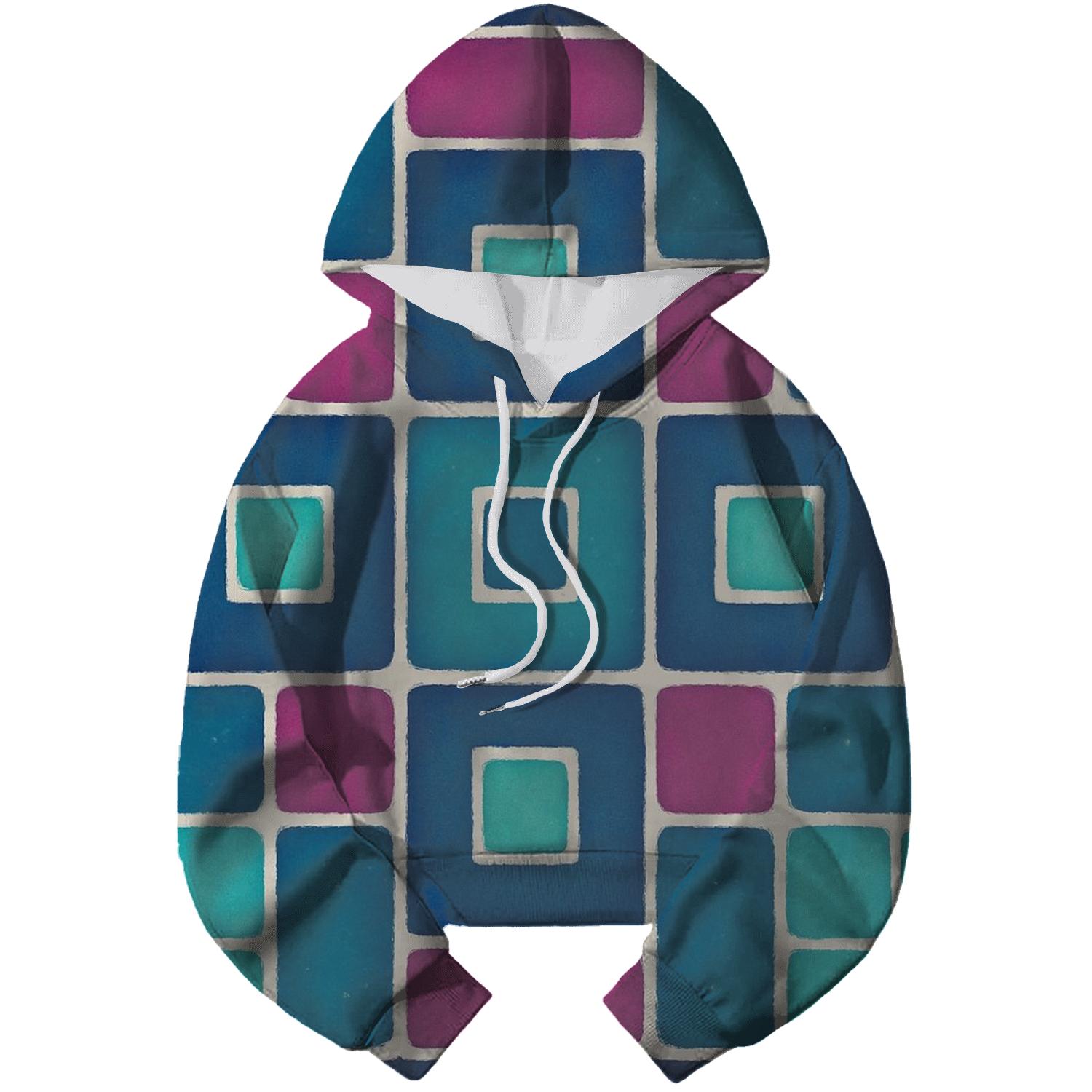 Itajime Cosmic Grid pullover hoodies