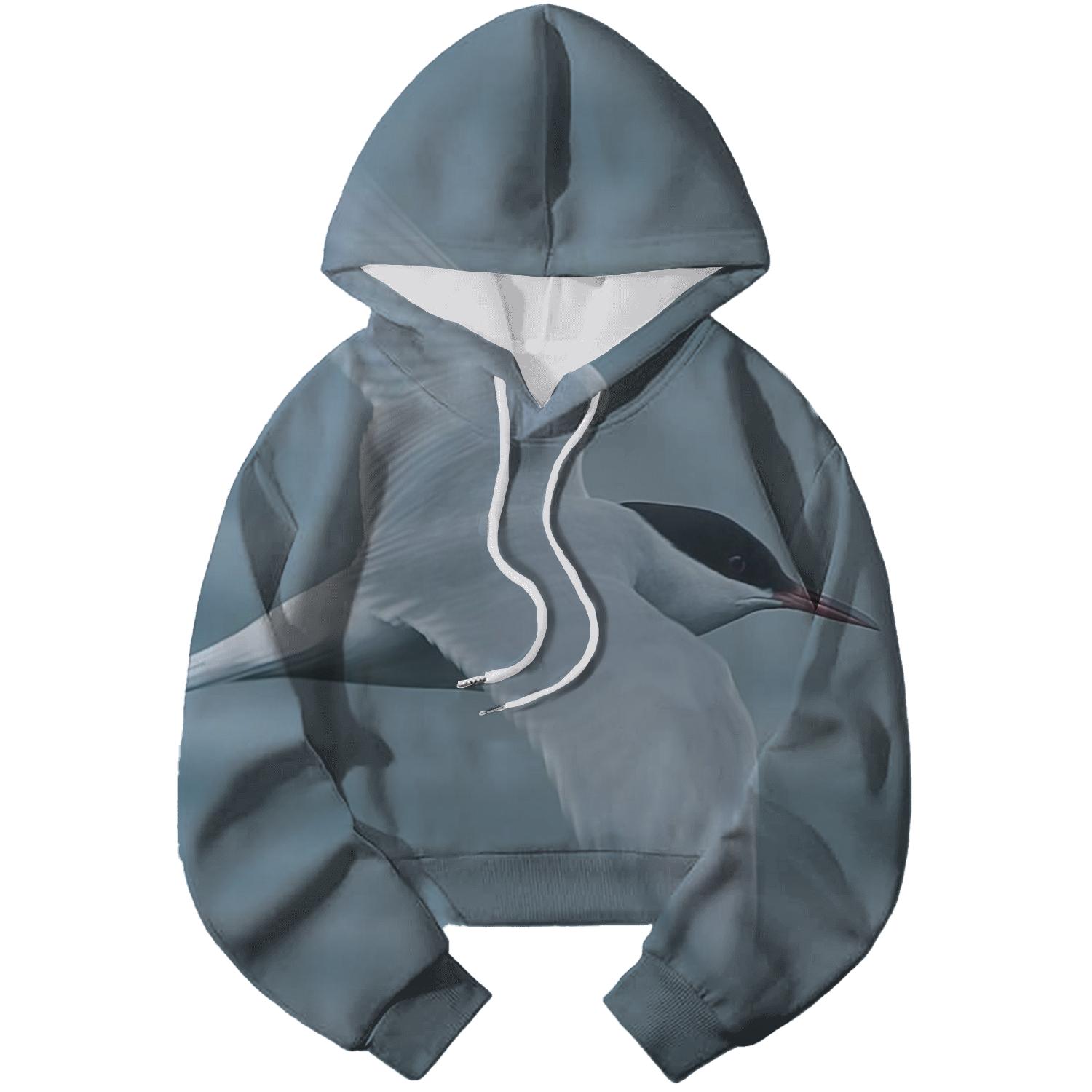 Grey-Backed Diver — Arctic Tern In Flight embroidered hoodies
