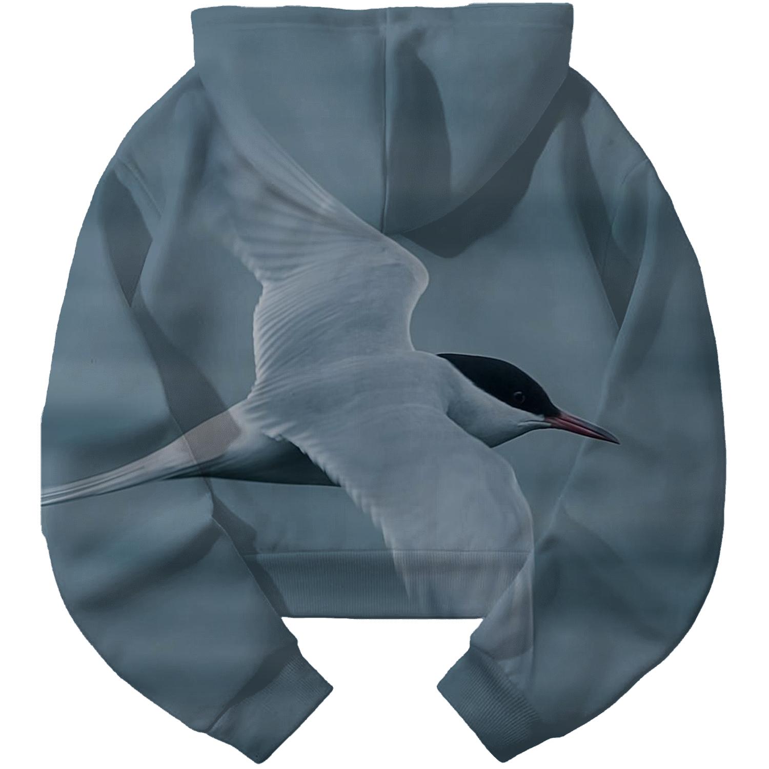 Grey-Backed Diver — Arctic Tern In Flight embroidered hoodies