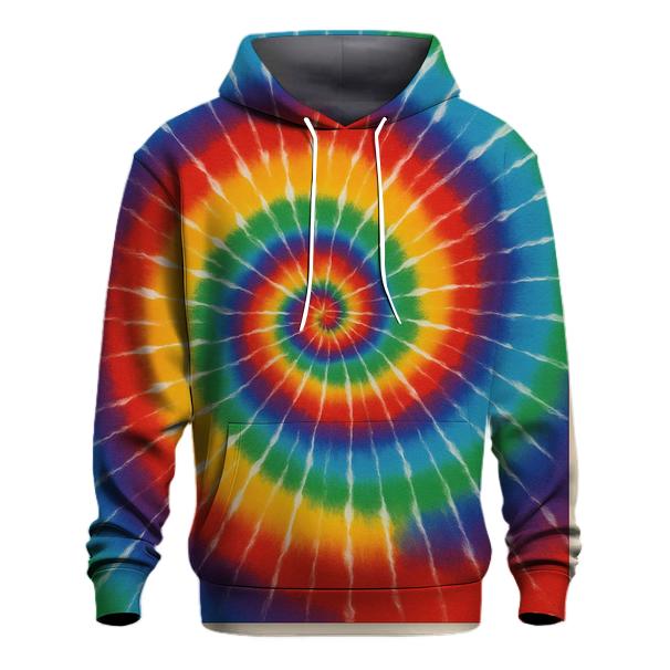 Radial Rainbow Spiral lightweight hoodies