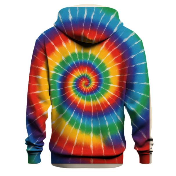 Radial Rainbow Spiral lightweight hoodies