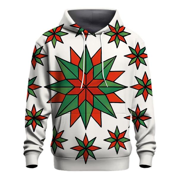 Geometric Christmas Star Burst hoodie designs