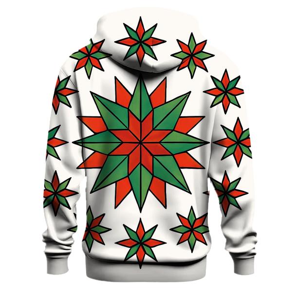 Geometric Christmas Star Burst hoodie designs