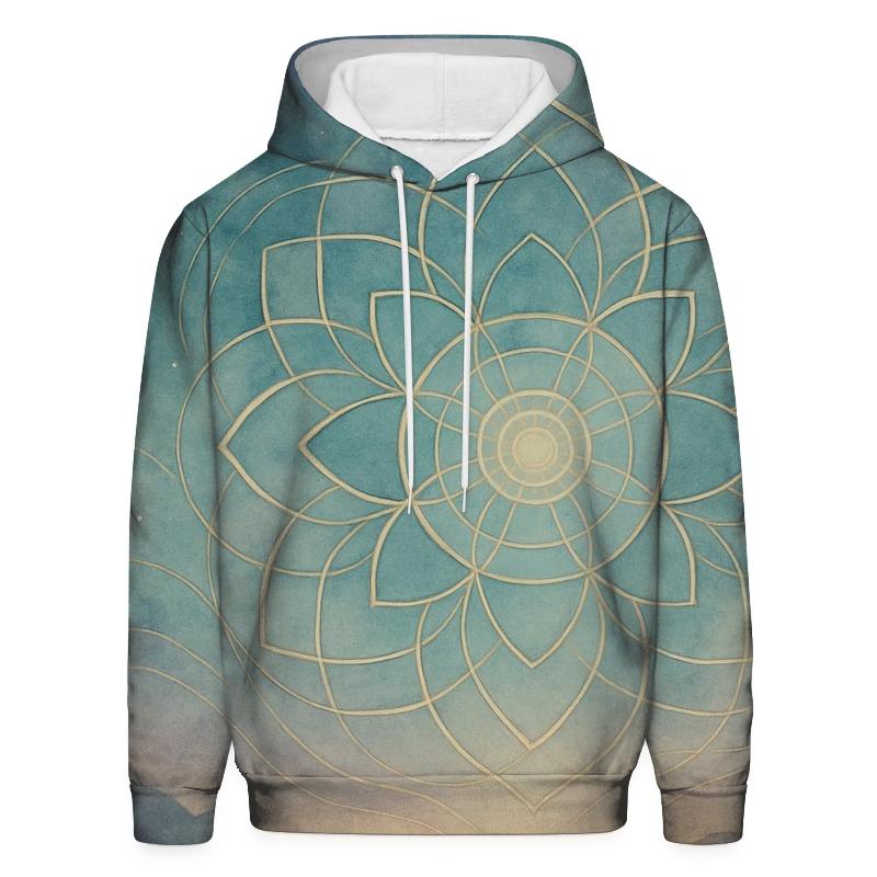 Celestial Mandala Bloom graphic hoodies