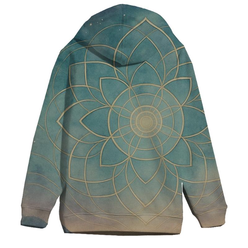 Celestial Mandala Bloom graphic hoodies