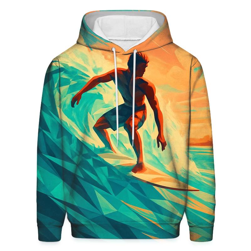 Wave Rider Surf Geometry hoodie trends
