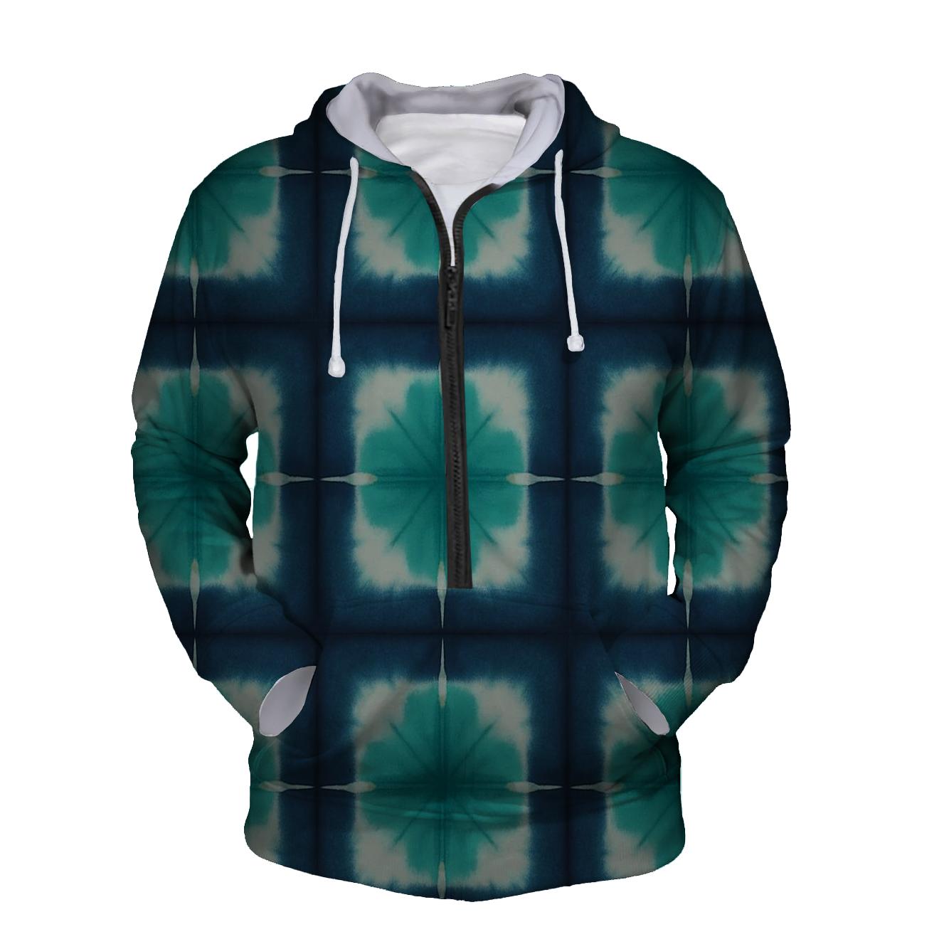 Itajime Celestial Grid pullover hoodies