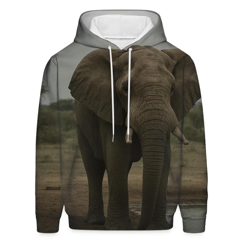 Savanna Vigil African Elephant printed hoodies