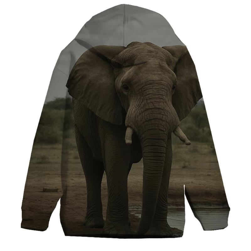 Savanna Vigil African Elephant printed hoodies