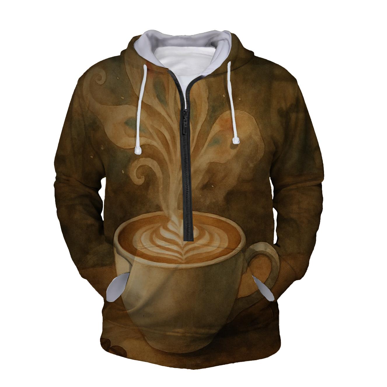Latte Nebula Bloom lightweight hoodies