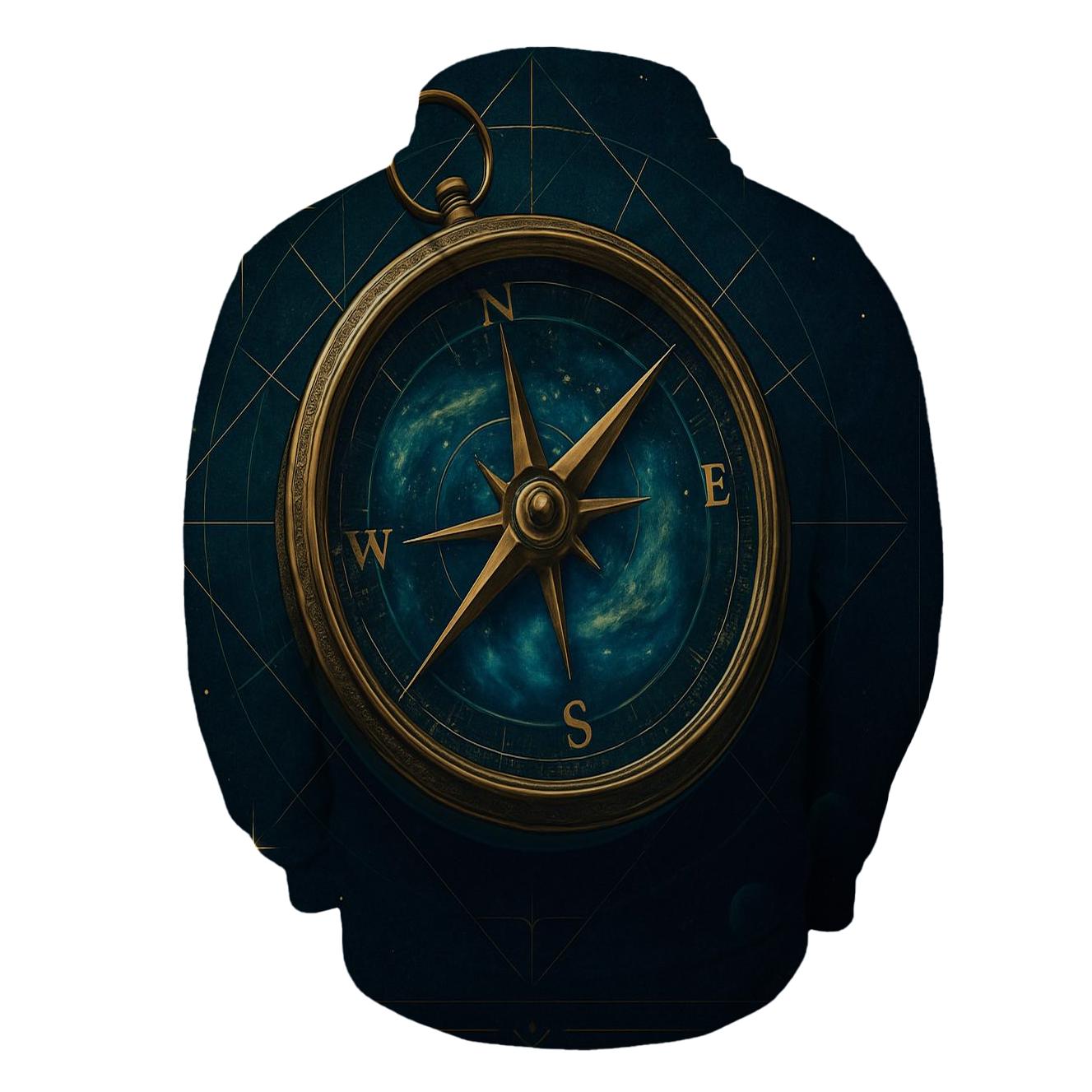 Nebula Compass Emblem printed hoodies