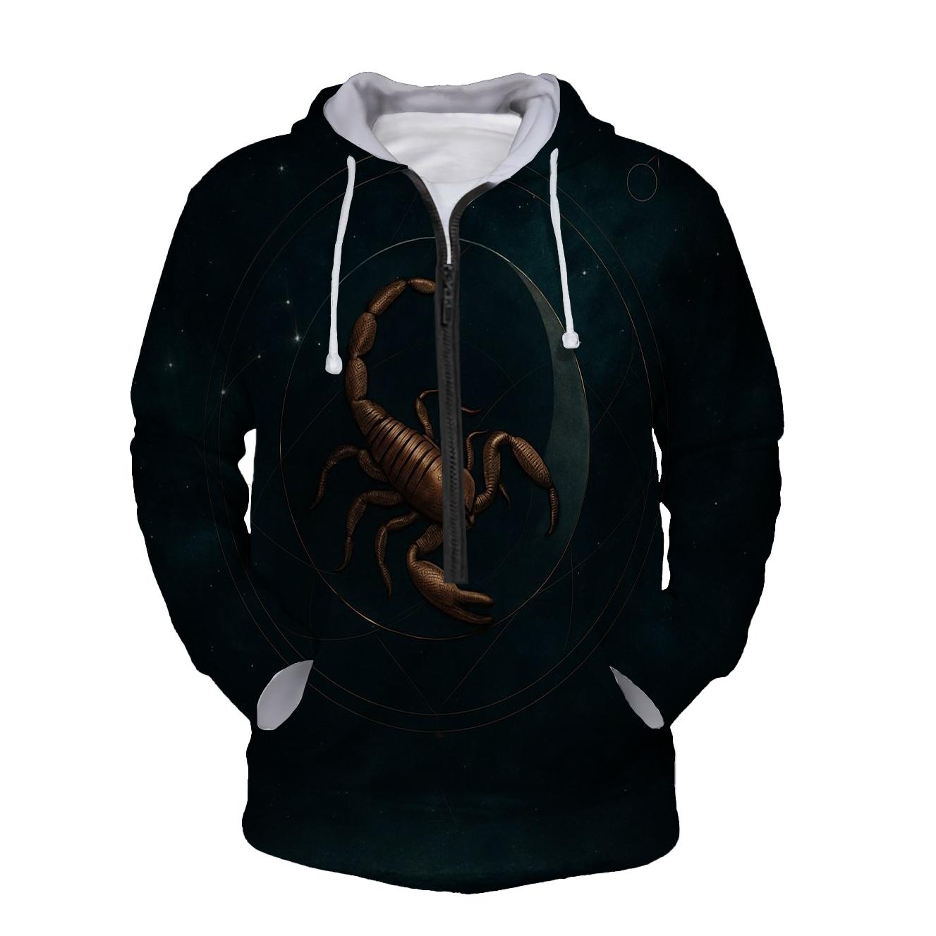 Scorpio Starlit Scorpion Emblem embroidered hoodies