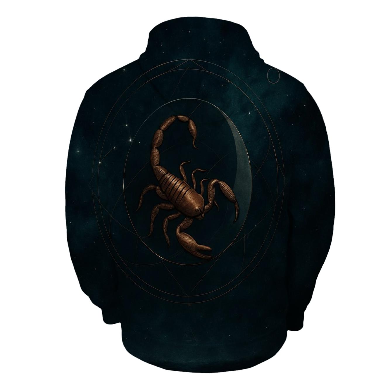 Scorpio Starlit Scorpion Emblem embroidered hoodies