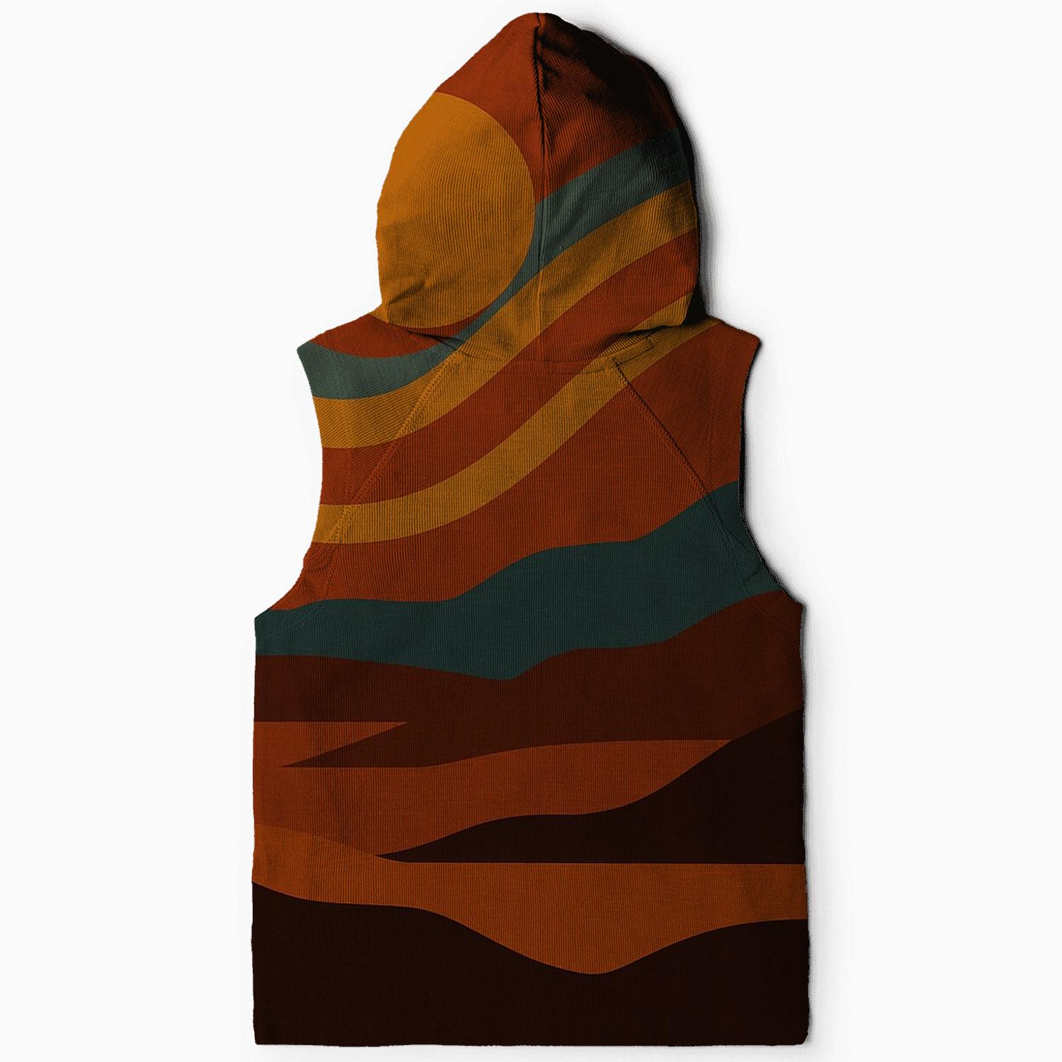 Sunset Groove Mosaic printed hoodies