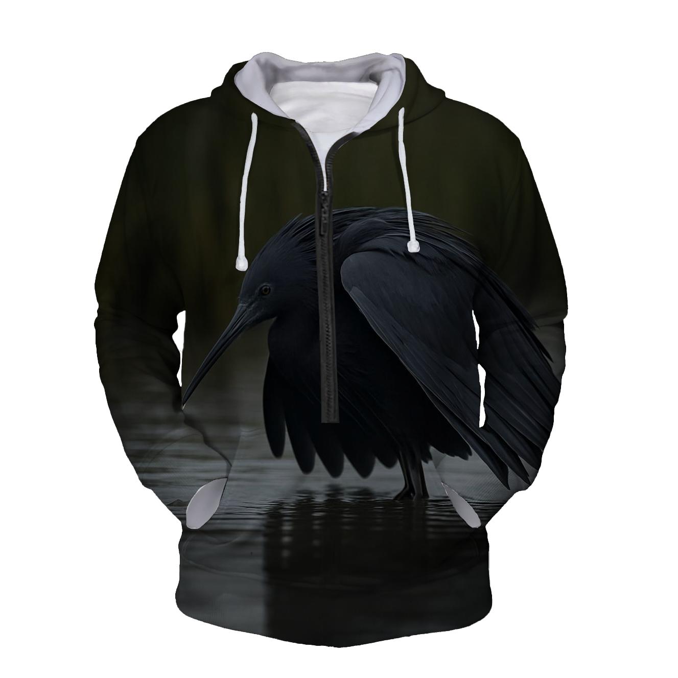 Marsh Sentinel Black Heron premium hoodies