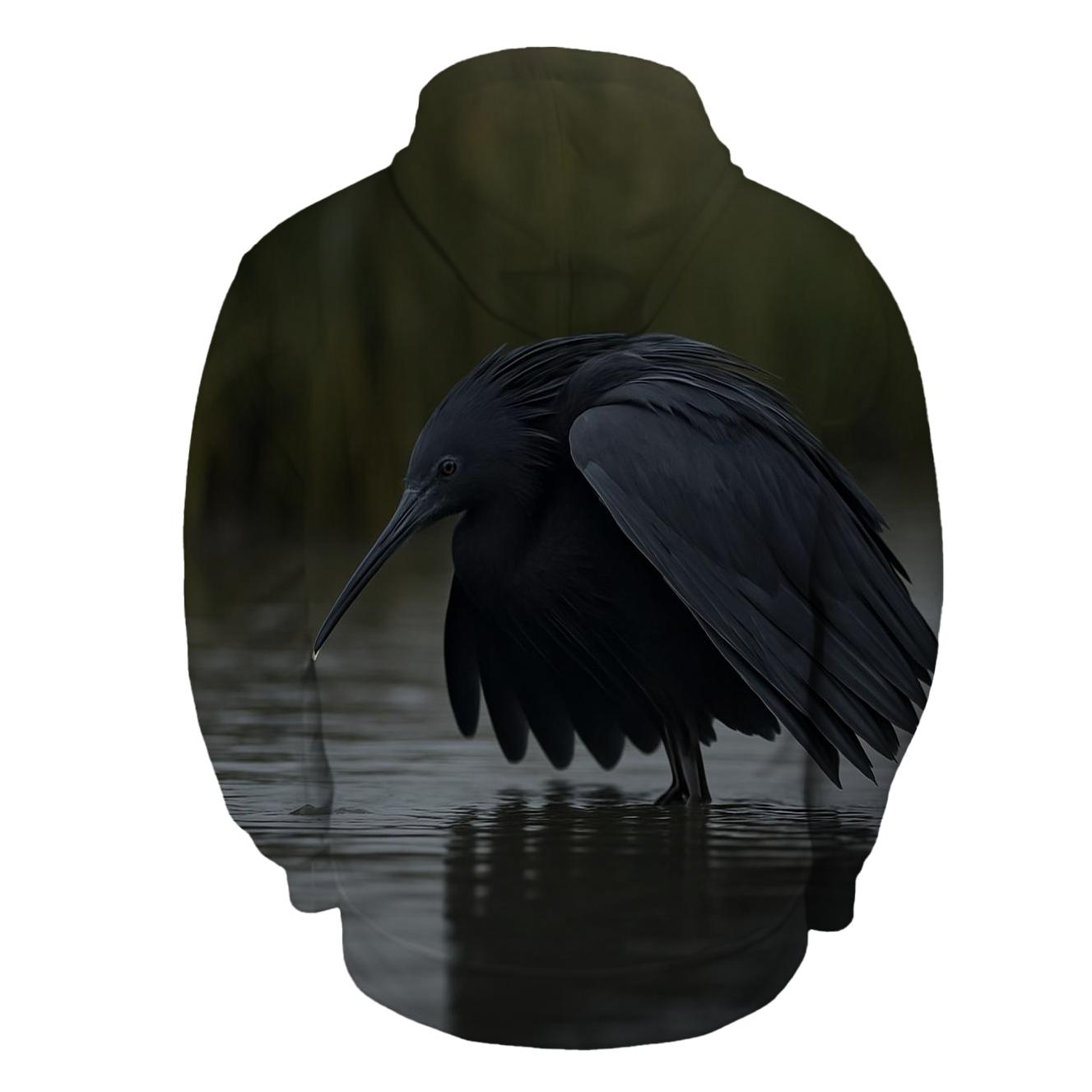 Marsh Sentinel Black Heron premium hoodies