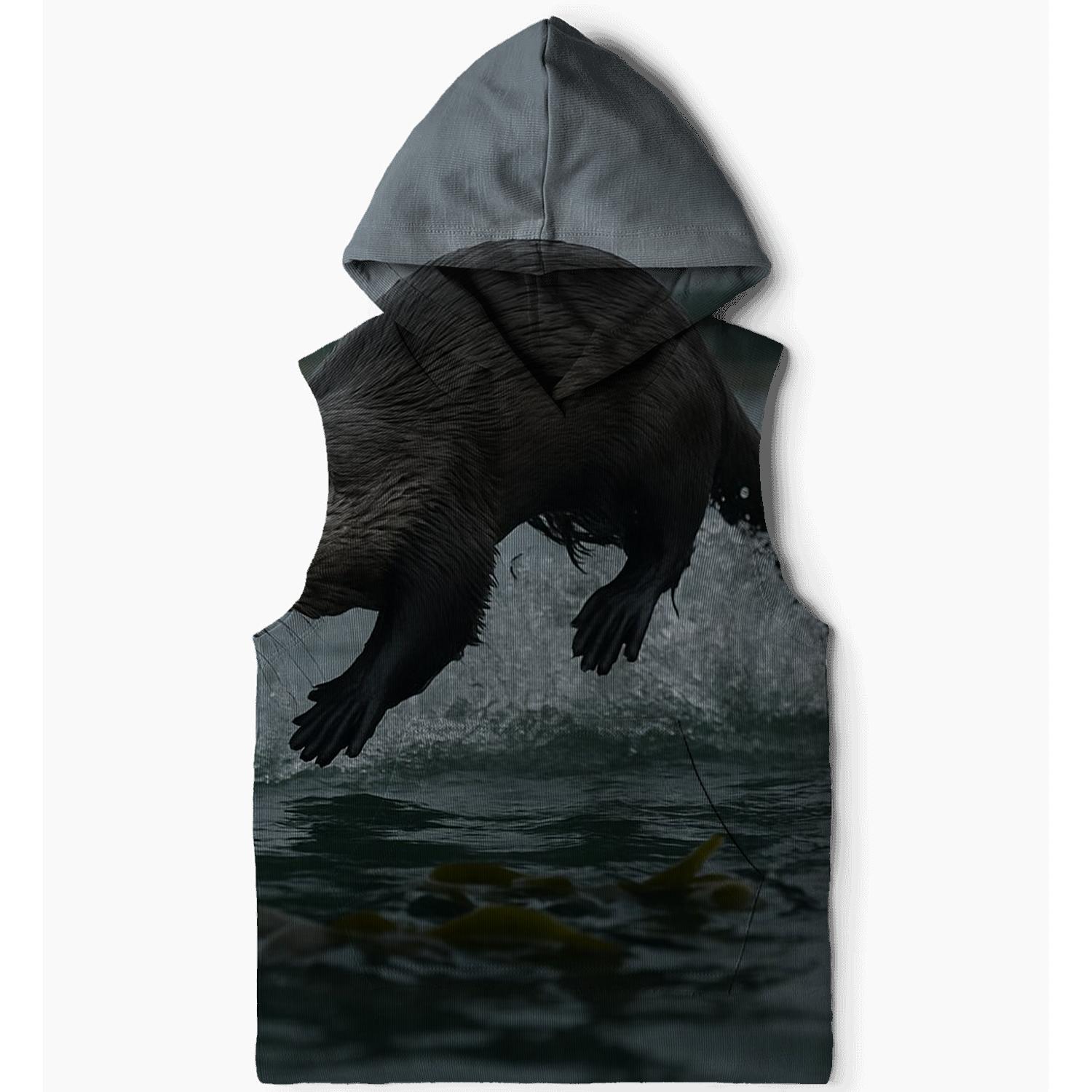 Estuary Diver River Otter embroidered hoodies