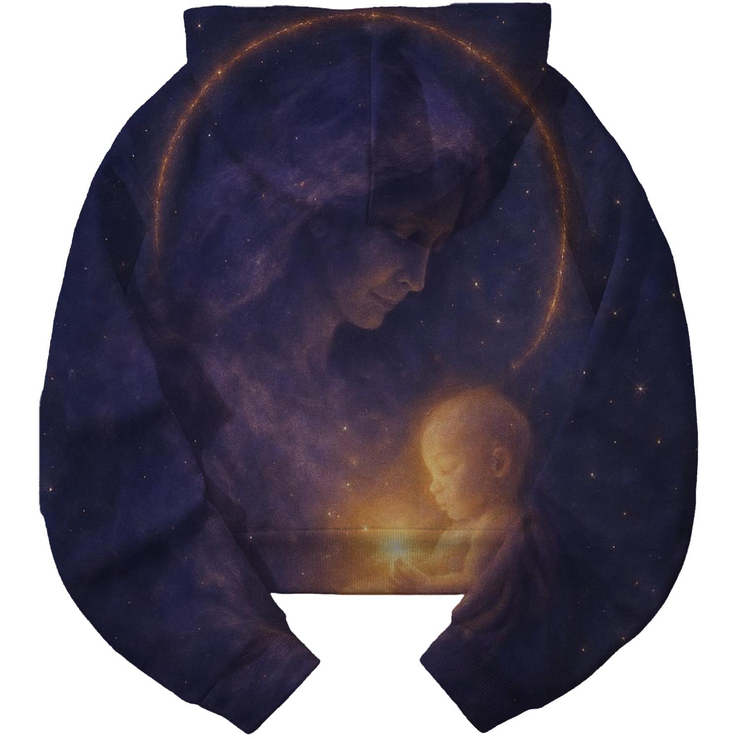 Womb Of Stars A Mothers Cosmic Embrace heavyweight hoodies